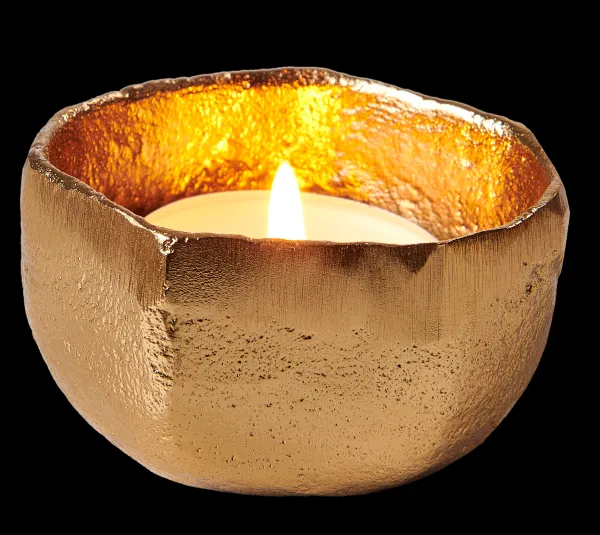 Erba Porta-Velas Para Lamparinas Dourado>CASA Hot