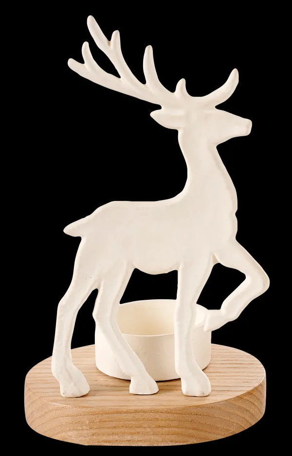 Scandy Deer Porta-Vela Para Lamparina Branco, Natural>CASA Shop