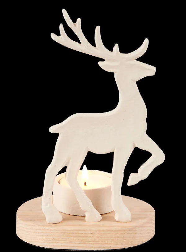 Scandy Deer Porta-Vela Para Lamparina Branco, Natural>CASA Shop