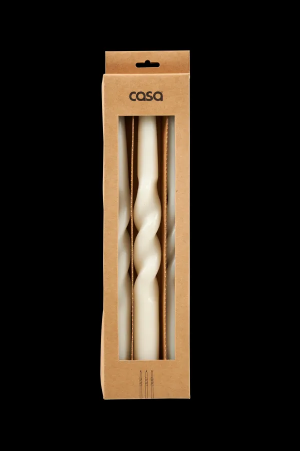 Spiral Conjunto De 3 Velas Creme>CASA Flash Sale