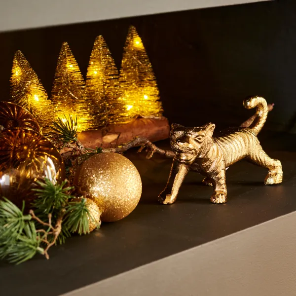 Tiger Tigre Decorativo Dourado>CASA Outlet